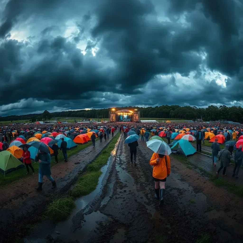 توقّعات سيئة لعطلة Electric Picnic: أيام ممطرة وعاصفة متوقعة