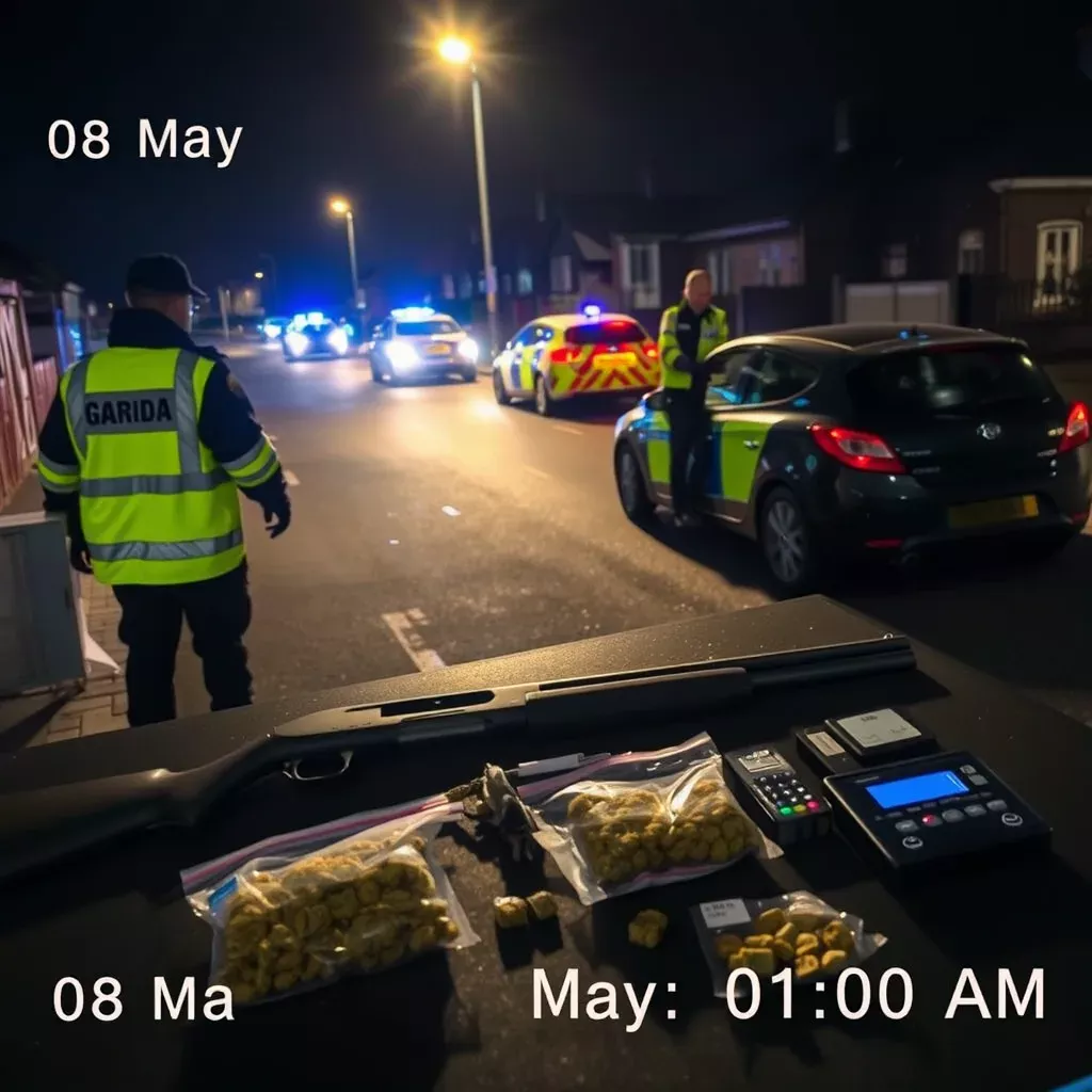 القبض على أربعة متهمين في ليمريك بعد حادثة إطلاق نار وتوقيف أسلحة ومخدرات